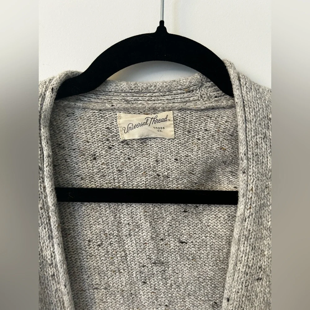 Universal Thread Speckled Gray Knit Oversized Cardigan - Picture 2 of 8